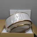 3-Light Semi Flush Mount Ceiling Light, 16" Drum Light with White Fabric Shade, Modern Close to Ceiling Lamp for Living Room Bedroom Dining Kitchen Hallway Entry (Brushed Gold)