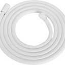 BESy Extra Long PVC Shower Hose - 120 Inches, Flexible Hand Held Shower Head Replacement for RV, Bathing, Toilet Cleaning, Pet Bathing - Smooth White