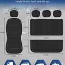 2 x Waterproof Car Seat Covers, Car Seat Covers Full Set, Black Seat Covers for Cars, Airbag Compatible, Universal Fit Most Car, Sedan, Part Truck & SUVBlack