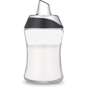 J&M DESIGN Sugar Dispenser with Pour Spout Lid Sugar Container Shaker Coffee Bar Accessories Organizer Essentials Powdered Creamer Baking Supplies 7.5oz Glass Jar Pourer Sugar Bowl Salt Dish Holder