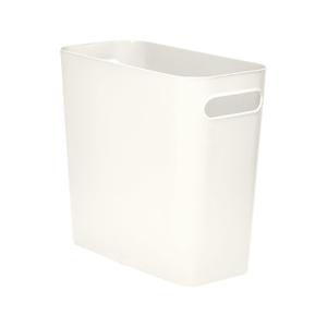 TEIUKAX Platic Trash Can - Small Waste basket bin - 1.8 Gallon- for Office, Home, Bathroom, Kitchen - White