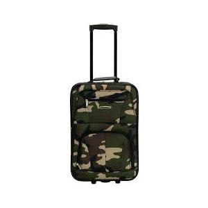 Rockland Luggage Bag Color Camo Comes with 3 Zip Up Pockets