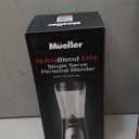 Mueller Smoothie Blender for Smoothies - Personal Blender for Shakes, Frozen Drinks, Baby Food & More, 15oz Travel Cup and Lid, Durable Stainless Steel Blades for Powerful Blending Performance (Light Grey)