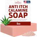 Calamine Soap Bar  All Natural Instant Itch Relief  Calming Calamine Soap for Itchy Skin, Insect Bite, Eczema, Poison Ivy Rash, Chicken Pox  Pure Anti-Itch Body Wash Made in USA  Large 5oz Bar