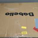 Babelio 31.5-55" No Bottom Bar Baby Gate Extra Wide, 2-in-1 Auto Close Dog Gate for The House, Stairs and Doorways, with Large Walk Thru Door, Black