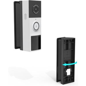 OkeMeeo Adjustable Doorbell Mount for Tapo Doorbell Camera, 0-45 Degree R/L Angle Mount Compatible with Tapo D210/D225/D235/TD21 Model, Black