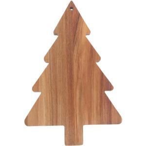 PRETYZOOM Christmas Tree Charcuterie Board, 9.4x15'' Holiday Wooden Cutting Board, Reusable Appetizer Food Serving Platter, Cheeseboard, Sushi Serving Tray Christmas Kitchen Decor