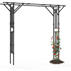 Supersize Flattop Garden Arch for Wedding - 106" L x 106" H Garden Arch Trellis for Climbing Plants Outdoor, 106" * 106" * 20"