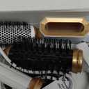 6 in ONE Blow Dryer Brush, Curling Wand Hair Styling Tools Set, Ionic Hot Air Hair Dryer, Massage Oval Hair Dryer, Left&Right Hair Curlers 100-120V (White)