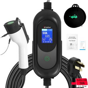 SubSun Universal Portable Level 2 EV Charger 50Amp 240V Electric Car Charger for All North American EVs Includes J1772, 33FT EV Charging Cable