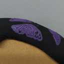 Car Pass Purple Butterfly Steering Wheel Covers, 14.5" to 15.5" Car Wheel Cover Universal Fit for Suvs, Small Trucks, Sedans, Cars for Cute Women Girly (Black and Purple)