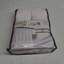 Pinch Pleated Solid White Sheer Curtains 96 Inches Long for Living Room 2 Panels Set, Neutral Thick Linen Viral Curtain Light Filtering Privacy Dining Room Floor to Ceiling Window Drapes 8 FT 2 Burg