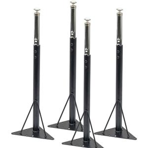 Schooled Classroom Activity Table Leg s- Pack of 4 - Adjustable Height Tubular Legs for Students of All Ages, Standard - 21" - 30", Black