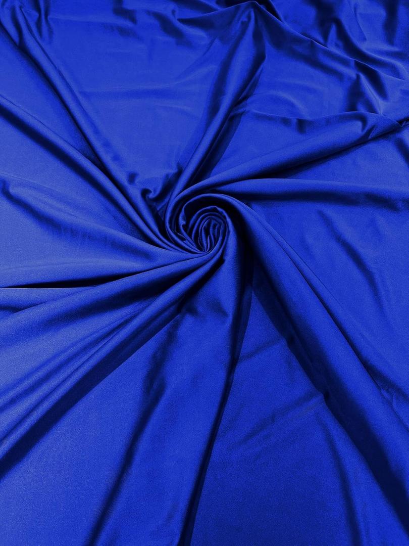 New Creations Fabric & Foam Inc, 59/60" Wide 80% Nylon 20% Spandex Fabric, Swimwear/Active wear (Royal Blue, 1 Yard)