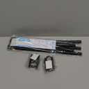 2Pack Tension Rod 24-48Inch Black Curtain Rods for Windows Spring Adjustable Curtain Rods no Drilling Tension Curtain Rods for Window,Doorway,Closets