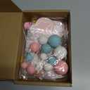 Gender Reveal Cake Topper Storks Cake Decorations Cloud Star Moon Hot Air Balloon Pink Blue Balls for Birthday Gender Reveal