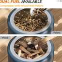 Mini Smokeless 7 Inch Tabletop Fire Pit with Pan Stand and Insulation Mat, Portable Stainless Steel Fire Pit for Camping, Patio Tabletop Firepit, Burns Wood or Pellets, Travel Bag Included, Blue