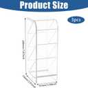 GLOBLELAND 3 Pack Clear Acrylic Pen Organizer Storage with 12 Compartments Vertical Marker Organizer Transparent Acrylic Pen Holder for Office Home Desk Desktop