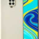 Compatible with Xiaomi Redmi Note 9s or 9 Pro or 9 Pro Max Soft Liquid Silicone Gel Cell Phone Mobile Basic Back case Cover casing funda para (Beige)