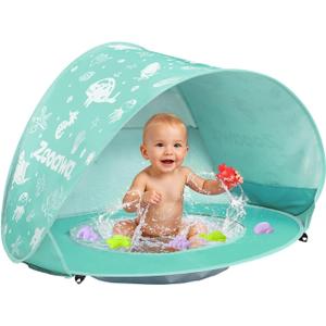 Baby Beach Tent, Pop Up Beach Tent Sun Shade for Beach, Portable Shade Pool UV Protection Sun Shelter for Infant with Beach Sand Toys Set