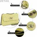 Tweed Crossbody Bag for Women,Elegant Quilted Shoulder Bag for Women,Evening Clutch for Weddings