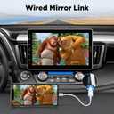 10 inch Single Din Car Stereo 10.1 Touchscreen Radio with CarPlay | Android Auto/Mirror Link/Bluetooth/1080P Screen/EQ Audio/Car Play/SWC +Backup Camera