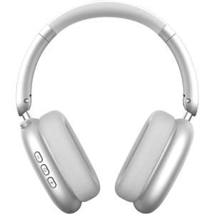 Y01 Wireless Over Ear Headphones, Noise Canceling Bluetooth 5.3 Headphones with Microphones,Hi-Res Audio,48H Playtime,Foldable,Breathable Soft Earpads for iOS/Android/Samsung/PC-Silver (Silver)