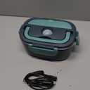 SOHIDA Electric Lunch Box Food Heater, 80W Portable Warmer for Car Truck Work with 304 Stainless Steel Container, 12V/24V/110V Green Heated Lunch Box Suitable for Ideal Driver/Work/Gift