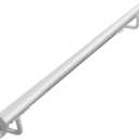 3 FT Heavy Duty Metal Stairs Railing Indoor White, Wall Mount Pipe Stair Handrail - Hand Rails for Indoor & Outdoor Steps, Banister Deck Porch Patio Railing, Wall Grab Bars for Seniors