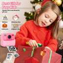 Kids Instant Digital Cameras for Boys and Girls, 1080P HD Dual-Lens Selfie Digital Camera with Print Paper & 32G Card, Christmas Birthday Gifts Toys for Toddler and Teenagers Age 3-16 Years Old (Pink)