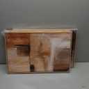 Large Framed Canvas Wall Art - Natural Float Framed Brown Abstract Picturtes for Living Room Decor Brown Abstract Painting Artwork Prints for Bedroom Kitchen Home Office Decor 48" X 24" Set of 3