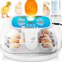 Incubators for Hatching Eggs, Egg Incubator with Automatic Egg Turning and Temperature Control, Led Candler, 16-35 Eggs Upgrade Automatic Water Adding Incubator