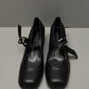 Mary Jane Heels for Women, Square Toe Pumps, Buckle Strap, Chunky Heel, 
