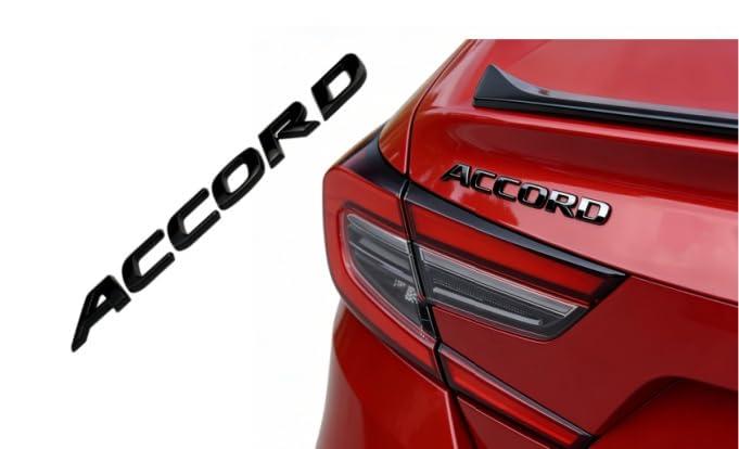 for Accord Emblem 3D Letters Replacement Part Badge Sticker Rear Body Decal Accessory (Black)