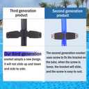 Swim Snorkel for Lap SwimmingNo Loud gurgling Noise No Hurt Forehead No Slip Swimming Snorkeling Training for Adult/Youth,Swimmer Snorkle Center Mount Snorkel One-Way Purge Valve (A-3rd generation-black)