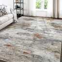 Area Rugs for Living Room: 6x9 Washable Neutral Modern Rug for Bedroom Large Soft Abstract Dining Room Rugs Indoor Floor Low Pile Carpet for Home Office Nursery - Multicolor