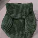 Giant Bean Bag Chairs for Adults Teens with Filling Large Fluffy Bean Bag Chair with Armrests Plush Comfy BeanBag Couch Sofa Chair for Bedroom Living Room Reading (Green)