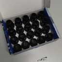 20 Pcs Black Extra Small Chair Leg Floor Protectors for Hardwood Floors, Upgraded Rubber Chair Leg Caps with Felt, Furniture Leg Feet Covers Protect Floor from Scratches Reduce Noise (Fit 0.55"-0.75")