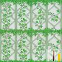 Frosted Glass Window Privacy Film with Installation Tools Removable Peep-Proof Static Cling Heat Control UV Protection Ideal for Home Office Bathroom Door(Frosted Ivy, 17.5 x 78.7 Inch)