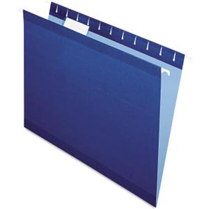 Pendaflex Reinforced Hanging File Folders, Letter Size, Navy, 1/5 Cut, 25/BX (4152 1/5 NAV)