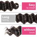 Niseyo NU Ocean Wave Crochet Hair 6 Inch 8 Packs Soft Deep Twist Crochet Braids Synthetic Wavy Braiding Hair Extensions (4# Brown)