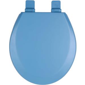 Toilet Seat, Slow Close, Soft Touch, Ultra-Smooth Matte Finish (No Orange-Peel Texture), Premium Moulded Wood, Quick Release, PIKLiDS (Royal Blue, Round)