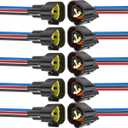3 Pin waterproof electrical connector, 16 AWG Wire male and female electrical connectors for Car, Boat, Truck, and other wire connections(5pack) black