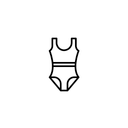 Women's Swimming Bodysuits White, Size S