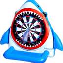 45" Large Inflatable Pool Toys Shark Dart Board with 12 Sticky Balls Swimming Pool Floats Water Games for Kids Adults Beach & Backyard Family Outdoor Play Cool Party Gift for Boys Girls 6-12 Years, 45 x 43"