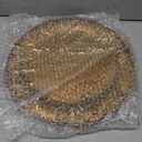 Mifoci Antique Gold Charger Plates Set of 6 Plastic Gold Chargers for Dinner Plates Decorative 13" Round Plate Bulk with Embossed Rim for Dinner, Party, Wedding(Classic)
