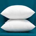 Extra Full and Thick Set of 2 Ultra Soft Cotton Fabric Plump Throw Pillow Inserts, Down Alternative Decorative Cushion Cover Filler, 12 x 20 Inches