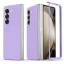 HIYUUTTBS Compatible for Samsung Galaxy Z Fold 6 Case, Ultra-Thin Silky Hard PC Matte Bumper Cute Pretty Phone Case Cover for Samsung Galaxy Z Fold 6 5G, Purple(12-44)