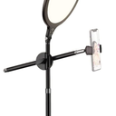 CAOGE10 Selfie Full Screen Fill Light LED Overhead Phone Mount with Adjustable Brightness/Color Temperature, 360° Rotation Phone Holder and Long Arm Bracket - Perfect for Filming and Video Conference