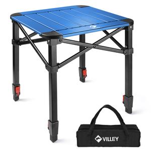 VILLEY Folding Camping Square Table, Portable Aluminum Table, Medium